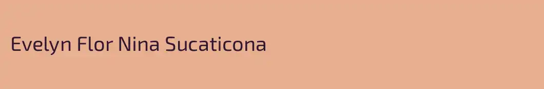 Evelyn Flor Nina Sucaticona